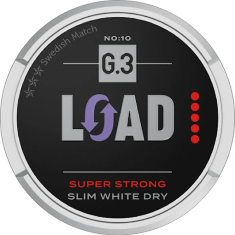 G.3 LOAD Slim White Dry Super Strong Snus
