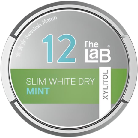 The Lab 12 Slim White Dry Strong Mint Snus
