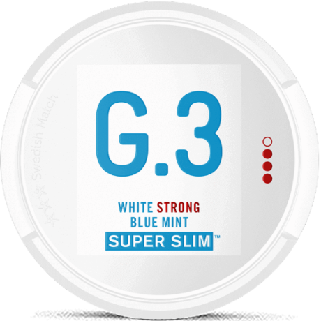 G. 3 Super Slim White Strong Blue Mint