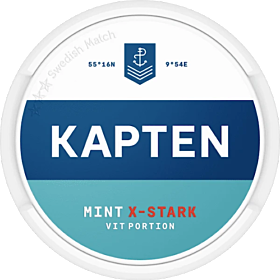 Kapten White Mint Extra Strong Portion Snus