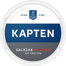 Kapten White Salmiak Extra Stark Portion