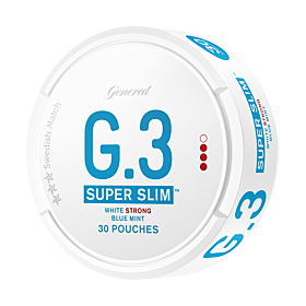 Super Slim White Strong Blue Mint Snus