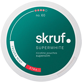 Skruf Super White Super Slim Frozen Mint Extra Strong