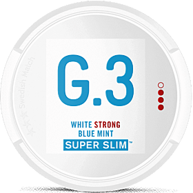 G. 3 Super Slim White Strong Blue Mint