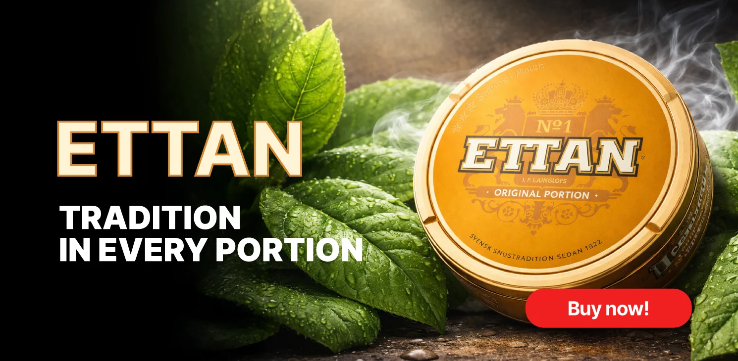 Order Ettan Original Portion Snus online – authentic Swedish tradition.